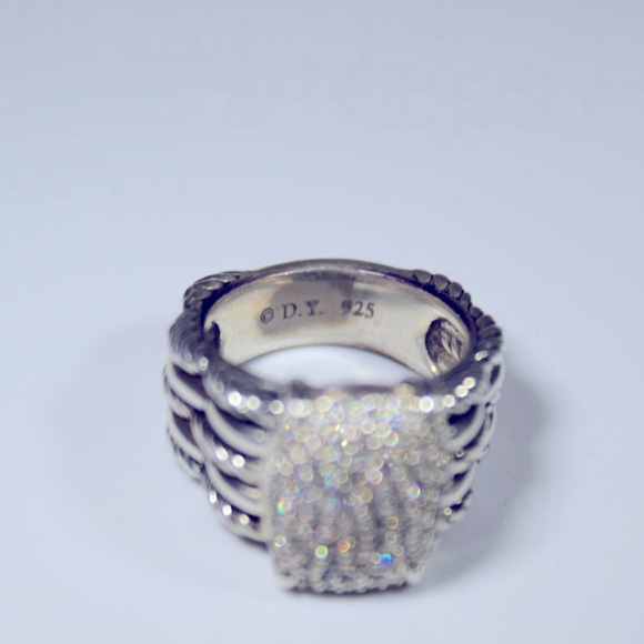 David Yurman Rising Tides Ring with Diamonds SZ:8! - Picture 4 of 12